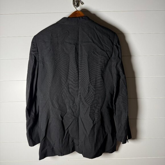 Liz Claiborne Collection UNIQUE Scalloped Collar Black Blazer Sz 14 - Picture 5 of 7